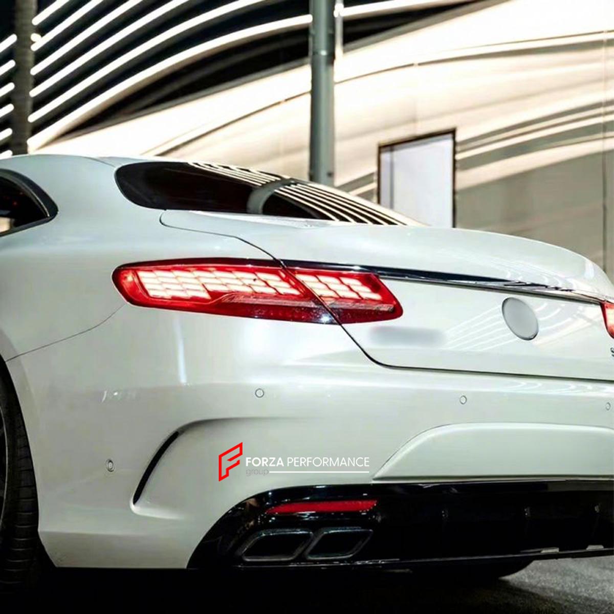CONVERSION BODY KIT for MERCEDES-BENZ S-CLASS W217 2014 - 2020 to S63 AMG  Set includes:  Front Bumper with Grille Rear Diffuser Tail Lights