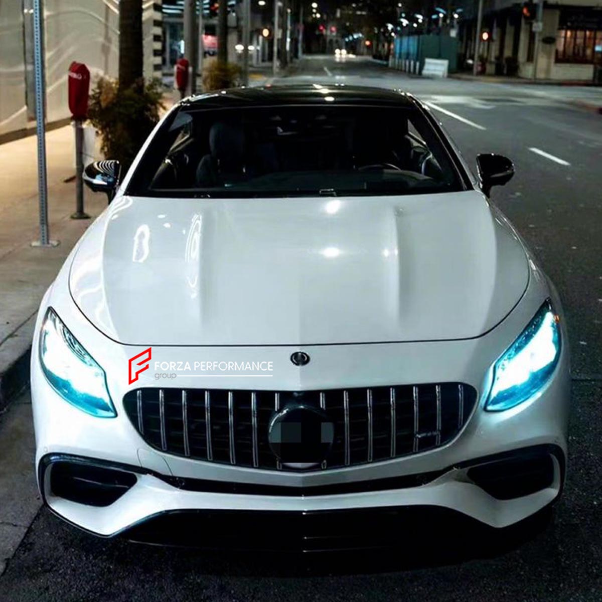CONVERSION BODY KIT for MERCEDES-BENZ S-CLASS W217 2014 - 2020 to S63 AMG  Set includes:  Front Bumper with Grille Rear Diffuser Tail Lights