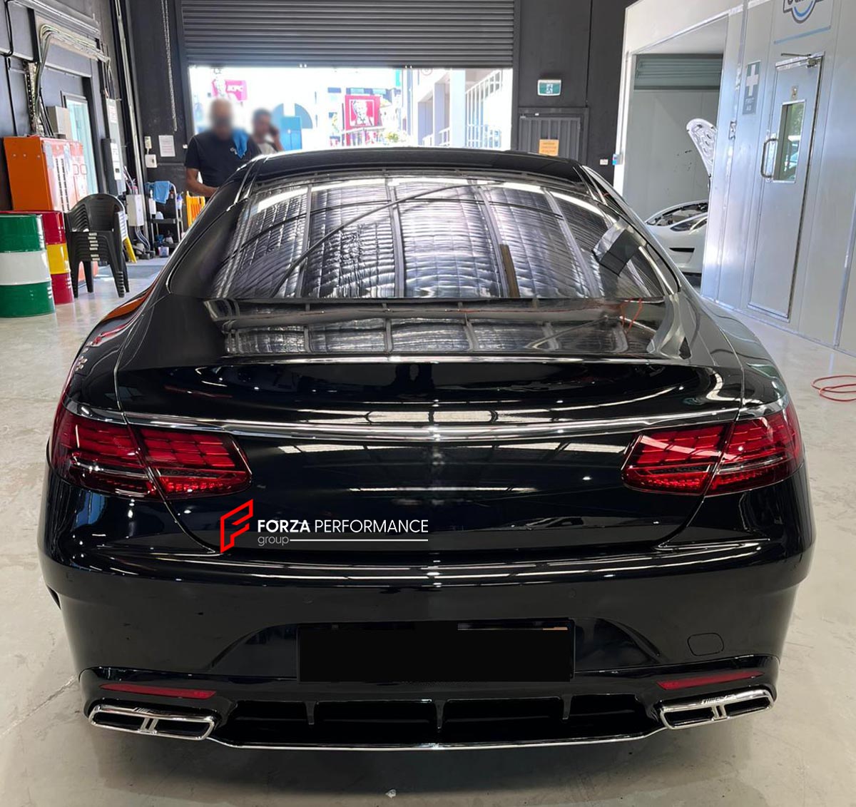CONVERSION BODY KIT for MERCEDES-BENZ S-CLASS W217 2014 - 2020 to S63 AMG  Set includes:  Front Bumper with Grille Rear Diffuser Tail Lights