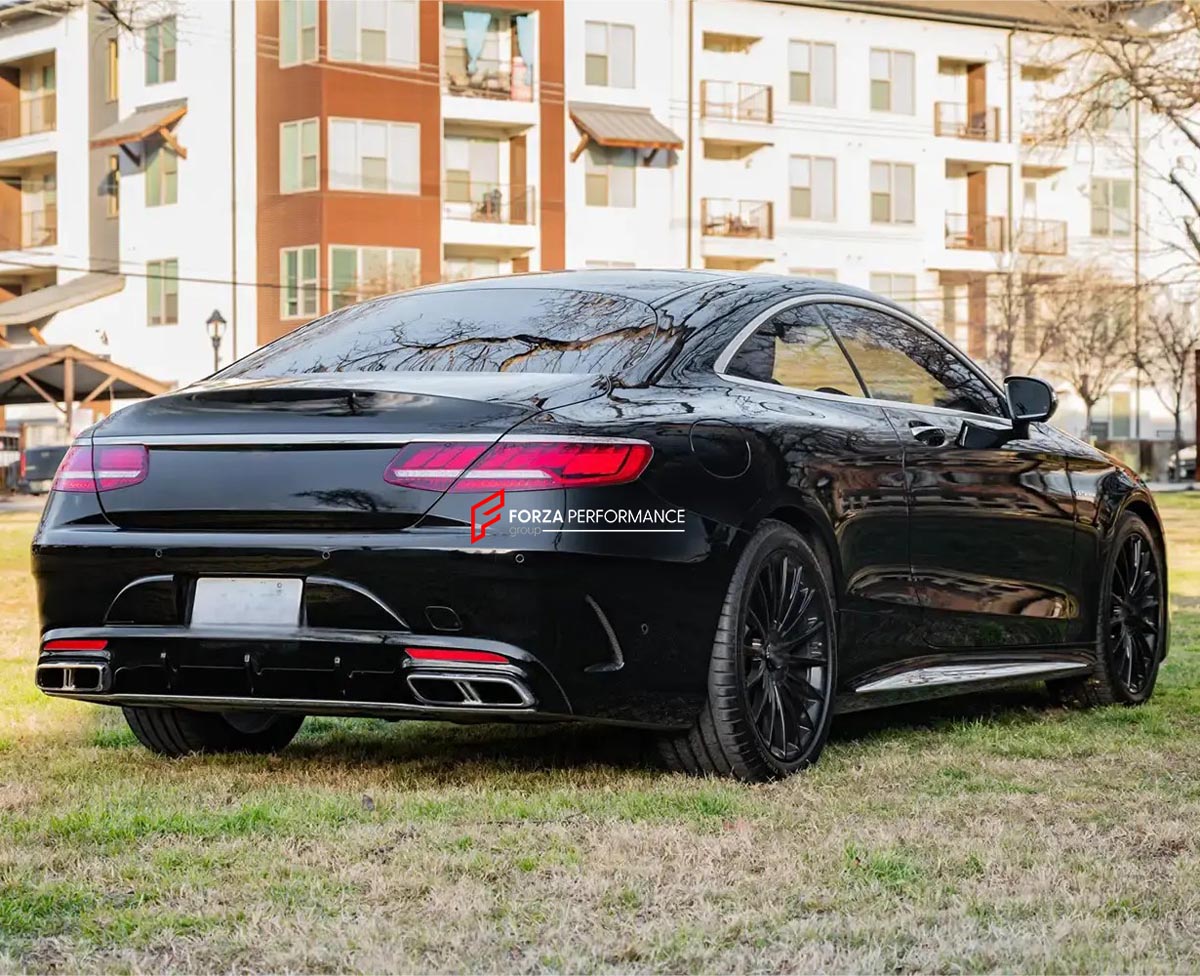 CONVERSION BODY KIT for MERCEDES-BENZ S-CLASS W217 2014 - 2020 to S63 AMG  Set includes:  Front Bumper with Grille Rear Diffuser Tail Lights