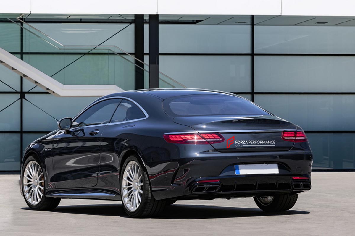 CONVERSION BODY KIT for MERCEDES-BENZ S-CLASS W217 2014 - 2020 to S63 AMG  Set includes:  Front Bumper with Grille Rear Diffuser Tail Lights