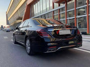 CONVERSION BODY KIT for MERCEDES-BENZ S CLASS W221 2005 - 2013 UPGRADE to W222 S63 S65 2013 - 2020

Set includes:
Front Lip
Front Bumper Assembly
Front Grille
Headlights
Hood Bonnet
Fenders
Side Mirror Covers
Trunk Lid
Tail Lights
Rear Bumper Assembly

Material: Plastic

NOTE: Professional installation is required.