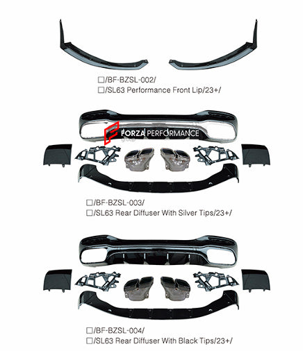 CONVERSION BODY KIT for MERCEDES BENZ SL CLASS AMG R232 SL43 SL55 UPGRADE to SL63 2022+



&nbsp;Set includes:

Front Lip
Front Bumper
Front Grille
Front Air Vents
Rear Diffuser

Material: Plastic

Note: Professional installation is required.

Each part can be sent separately. If you need a specific part, please contact us.

Please let us know what product are you interested in exactly.

Contact us for pricing.

Payment ►
Visa

Mastercard

PayPal with a credit card (add 4.4% at checkout)
Payoneer
Cryptocurr
