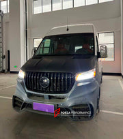 CONVERSION BODY KIT for MERCEDES BENZ SPRINTER W906 2007 - 2018 UPGRADE to SPRINTER W907 2019+ FACELIFT

Set includes:

Front Bumper Assembly
Headlights
Hood Bonnet
Front Fenders

Material: Plastic

Note: Professional installation is required