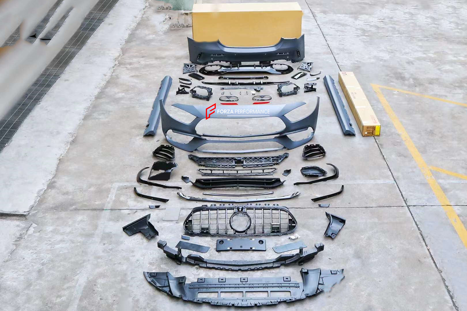 CONVERSION BODY KIT FOR MERCEDES-BENZ A-CLASS W177 2018+ UPGRADE TO A4 ...