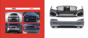 CONVERSION BODY KIT for MERCEDES-BENZ W212 2014 - 2016 to W223 MAYBACH FRONT BUMPER REAR BUMPER  Set includes:  Front Bumper with Grille Rear Bumper