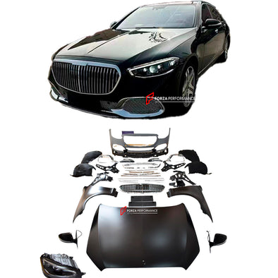 CONVERSION BODY KIT FOR MERCEDES-BENZ W221 2006 - 2013 UPGRADE TO W223 2020 - 2024 MAYBACH




Set includes:

Front Bumper Assembly
Hood/Bonnet
Headlights
Front Fenders
Rear Fenders
Rear Trunk
Rear Taillights
Rear Bumper Assembly
Exhaust Tips

Material: Plastic

NOTE: Professional installation is required