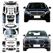 CONVERSION BODY KIT for MERCEDES-BENZ W222 2014 - 2020 UPGRADE to X223 W223 S680 MAYBACH 2022+




Set includes:

Front Bumper Assembly
Front Grille with Meshes
Hood/Bonnet
Headlights
Side Mirror Covers
Front Fenders
Doors
Side Quarter Panels
Rear Trunk
Rear Taillights
Rear Bumper Assembly
Exhaust Tips

Material: FRP Fiberglass

NOTE: Professional installation is required