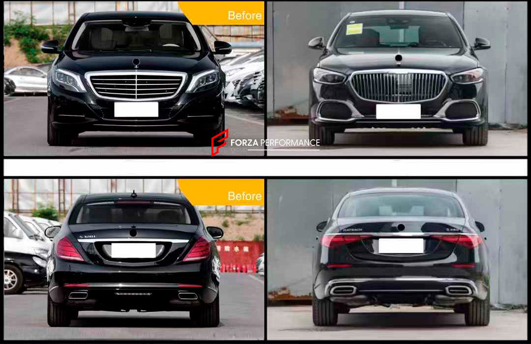 S680 Rear Side CONVERSION BODY KIT for MERCEDES-BENZ W222 2014 - 2020 UPGRADE to X223