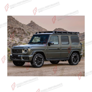 CONVERSION UPGRADE FACELIFT OLD TO NEW BODY KIT for Mercedes-Benz G-Class W464 2019 - 2024 to G-Class W465 G63 2025+
Set includes:

Front Lip
Front Bumper Assembly
Front Grille
License Plate
Front Fender Flares
Rear Fender Flares
Rear Diffuser
Rear Bumper Assembly
Material: Plastic

NOTE: Professional installation is required.