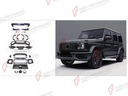 CONVERSION UPGRADE FACELIFT OLD TO NEW BODY KIT for Mercedes-Benz G-Class W464 2019 - 2024 to G-Class W464 G63 2019 - 2024
Set includes:

Front Bumper Assembly
Front Grille
License Plate
Front Fender Flares
Rear Fender Flares
Rear Diffuser
Rear Bumper Assembly
Material: Plastic

NOTE: Professional installation is required.