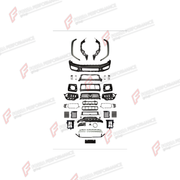 CONVERSION UPGRADE FACELIFT OLD TO NEW BODY KIT for Mercedes-Benz G-Class W465 2025+ to G-Class W465 G63 2025+
Set includes:

Front Lip
Front Bumper Assembly
Front Grille
License Plate
Front Fenders
Material: Plastic

NOTE: Professional installation is required.