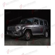 CONVERSION UPGRADE FACELIFT OLD TO NEW BODY KIT for Mercedes-Benz G-Class W465 2025+ to G-Class W465 G63 2025+
Set includes:

Front Lip
Front Bumper Assembly
Front Grille
License Plate
Front Fenders
Material: Plastic

NOTE: Professional installation is required.