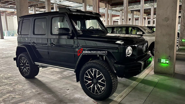CONVERSION BODY KIT for MERCEDES-BENZ G-CLASS W464 to 4x4  Set includes:  Headlights Covers Front Roof LED DRL Bar Rear Diffuser Side Fender Flares Rear Reinforcement Add-on Spare Tire Cover