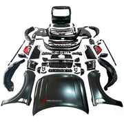 CONVERSION UPGRADE FACELIFT OLD TO NEW BODY KIT for Nissan Patrol Y62 2014 - 2020 to Y63 2024+
Set includes:

Front Lip
Front Bumper Assembly
Front Grille
Hood Bonnet
Front Fenders
Front Fender Vents
Side Mirror Covers
Side Skirts
Rear Fenders
Roof Spoiler
Rear Bumper
Rear Diffuser
Material: Plastic and Aluminum

NOTE: Professional installation is required.