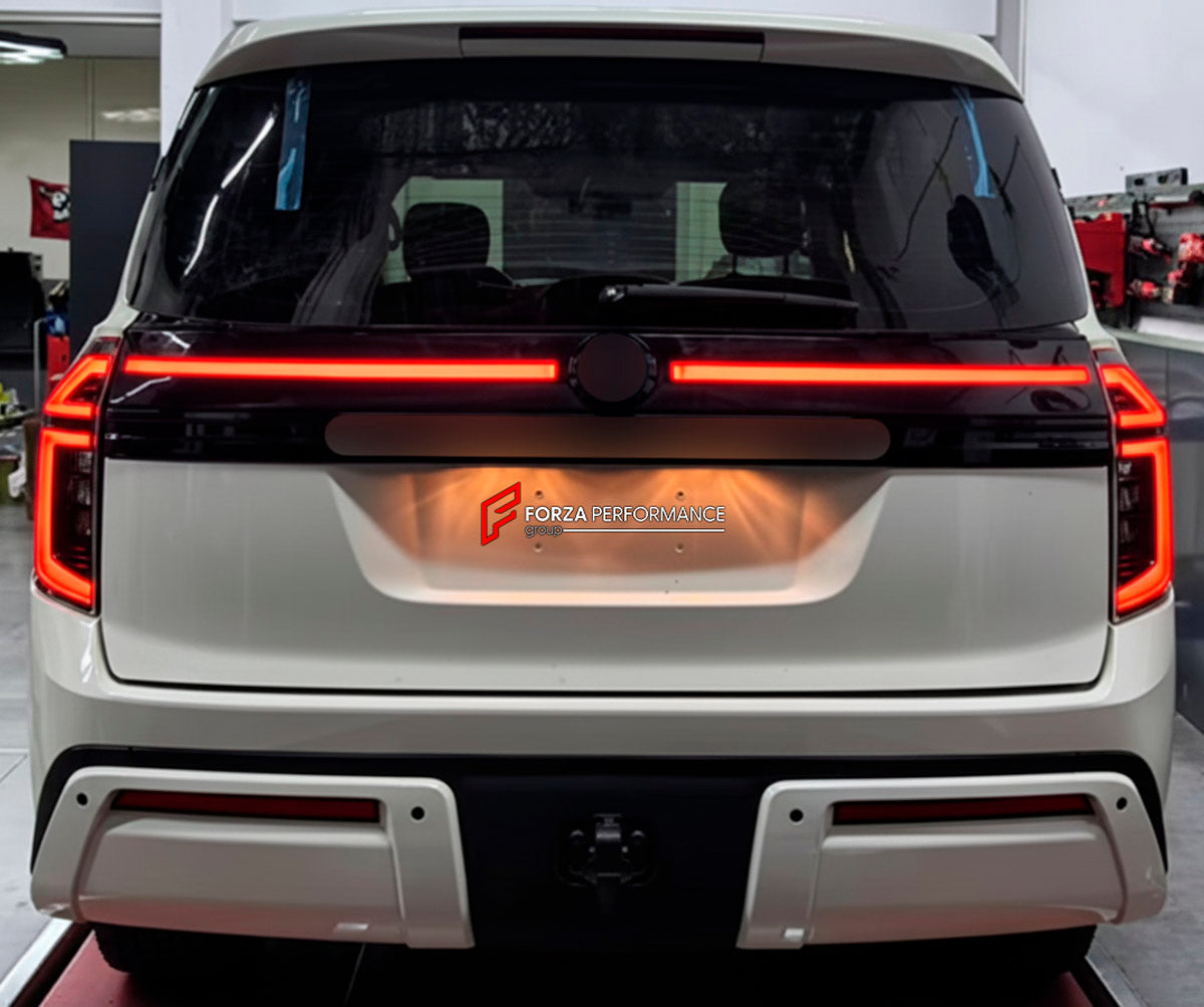 CONVERSION UPGRADE FACELIFT OLD TO NEW BODY KIT for Nissan Patrol Y62 2014 - 2020 to Y63 2024+
Set includes:

Front Lip
Front Bumper Assembly
Front Grille
Hood Bonnet
Front Fenders
Front Fender Vents
Side Mirror Covers
Side Skirts
Rear Fenders
Roof Spoiler
Rear Bumper
Rear Diffuser
Material: Plastic and Aluminum

NOTE: Professional installation is required.