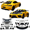 CONVERSION BODY KIT for PORSCHE 718 982 BOXSTER CAYMAN UPGRADE to GT4 RS SPYDER 2016+

Set includes:

Front Bumper Assembly
Rear Spoiler
Rear Diffuser
Exhaust System

Material: Plastic

NOTE: Professional installation is required

CONTACT US FOR PRICING

Payment ►
Visa

Mastercard

PayPal with a credit card (add 4.4% at checkout)
Payoneer
Cryptocurrency
Shipment ►
By express DHL/UPS/TNT/FedEx
To the local international airport
Special line by air
Special line by the sea
To Europe and the UK by train

Please