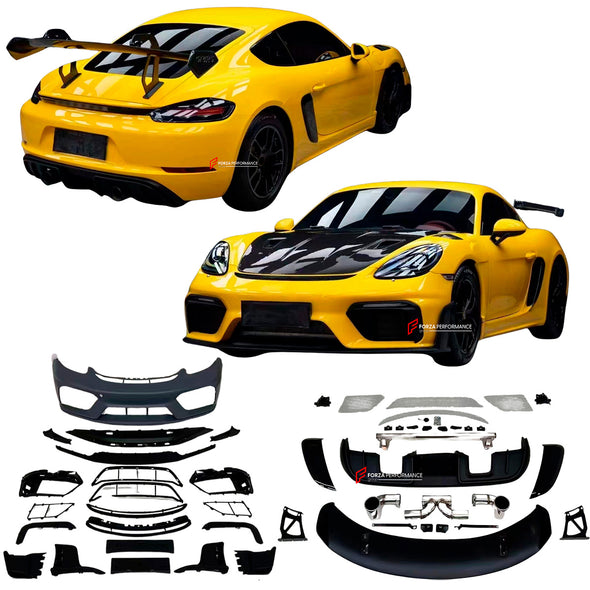CONVERSION BODY KIT for PORSCHE 718 982 BOXSTER CAYMAN UPGRADE to GT4 RS SPYDER 2016+

Set includes:

Front Bumper Assembly
Rear Spoiler
Rear Diffuser
Exhaust System

Material: Plastic

NOTE: Professional installation is required

CONTACT US FOR PRICING

Payment ►
Visa

Mastercard

PayPal with a credit card (add 4.4% at checkout)
Payoneer
Cryptocurrency
Shipment ►
By express DHL/UPS/TNT/FedEx
To the local international airport
Special line by air
Special line by the sea
To Europe and the UK by train

Please