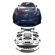 CONVERSION UPGRADE FACELIFT OLD TO NEW BODY KIT for Porsche 718 982 CAYMAN BOXSTER to Cayman GT4
Set includes:

Front Lip
Front Bumper Assembly
Material: Plastic

NOTE: Professional installation is required.