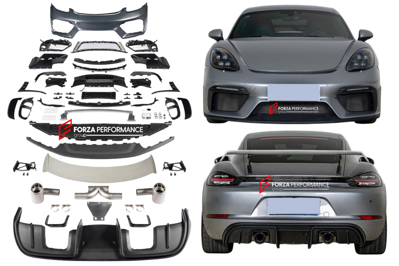 CONVERSION BODY KIT for PORSCHE 718 982 CAYMAN BOXSTER 2016+ upgrade to CAYMAN GT4 2020 - 2023