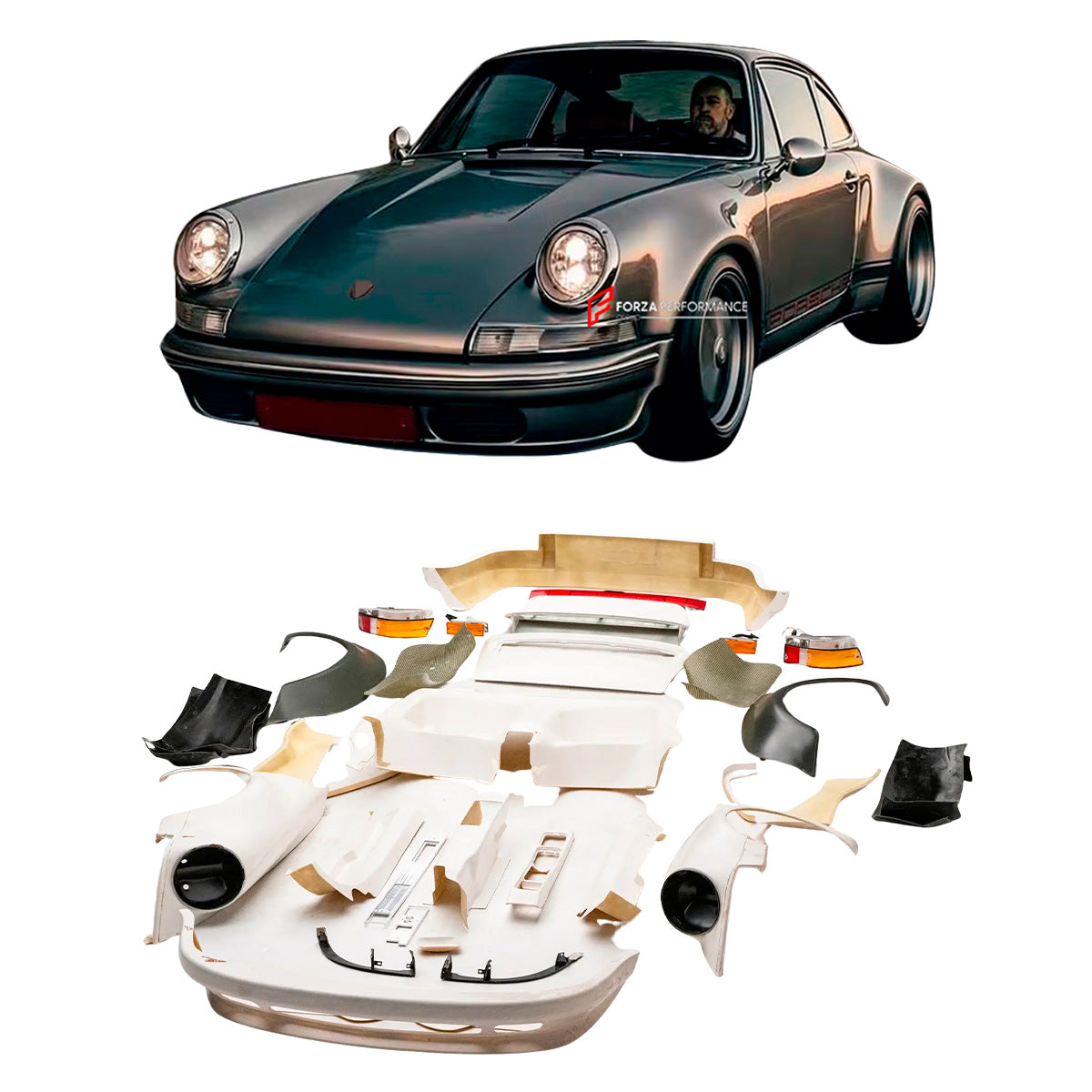 CONVERSION BODY KIT for PORSCHE 911 964 CARRERA NARROW WIDE BODY / TURBO WIDE BODY 1989 - 1994

Set includes:

Front Bumper
Front Fenders
Rear Fender Flares
Dashboard Aluminium Trim
Smooth Interior Kit
Tail Lights
Deck Lid
Grille
Rear Spoiler

Material: Fiberglass

NOTE: Professional installation is required.

CONTACT US FOR PRICING

Why “Contact Us for Pricing”?

We don’t display fixed prices because our goal is to offer you the most competitive deal possible. Product costs often decrease over time, and by