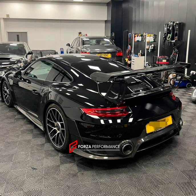 CONVERSION BODY KIT for PORSCHE 911 991.1 991.2 TURBO S 2011 - 2019 TO GT2RS

Set includes:

Front Bumper Assembly
Front Vent Cover
Hood Bonnet
Front Fenders
Side Skirts
Rear Fenders Vents
Rear Engine Cover
Rear Spoiler
Rear Bumper Assembly


Material: Plastic + Caron

NOTE: Professional installation is required
