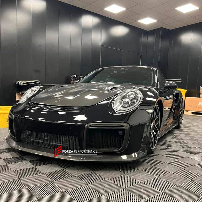 CONVERSION BODY KIT for PORSCHE 911 991.1 991.2 TURBO S 2011 - 2019 TO GT2RS

Set includes:

Front Bumper Assembly
Front Vent Cover
Hood Bonnet
Front Fenders
Side Skirts
Rear Fenders Vents
Rear Engine Cover
Rear Spoiler
Rear Bumper Assembly


Material: Plastic + Caron

NOTE: Professional installation is required