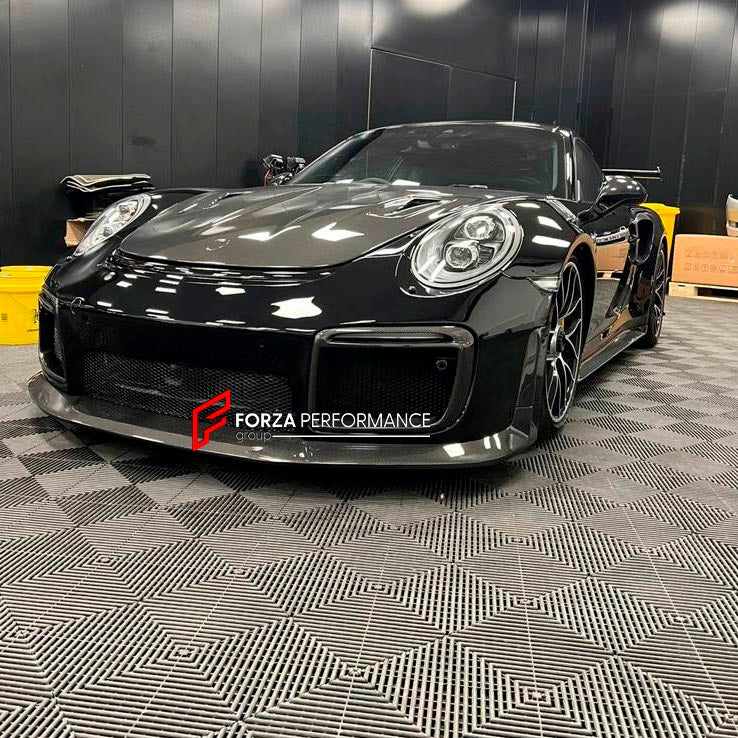 CONVERSION BODY KIT for PORSCHE 911 991.1 991.2 TURBO S 2011 - 2019 TO GT2RS

Set includes:

Front Bumper Assembly
Front Vent Cover
Hood Bonnet
Front Fenders
Side Skirts
Rear Fenders Vents
Rear Engine Cover
Rear Spoiler
Rear Bumper Assembly


Material: Plastic + Caron

NOTE: Professional installation is required