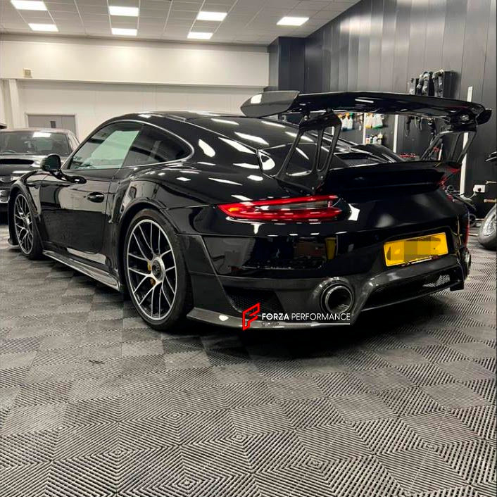 CONVERSION BODY KIT for PORSCHE 911 991.1 991.2 TURBO S 2011 - 2019 TO GT2RS

Set includes:

Front Bumper Assembly
Front Vent Cover
Hood Bonnet
Front Fenders
Side Skirts
Rear Fenders Vents
Rear Engine Cover
Rear Spoiler
Rear Bumper Assembly


Material: Plastic + Caron

NOTE: Professional installation is required