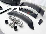 CONVERSION BODY KIT for PORSCHE 911 992.1 CARRERA 2019 - 2023 to 992.2 GT3

Set includes:
Front Bumper Assembly
Hood / Bonnet
Side Skirts
Rear Spoiler
Rear Bumper
Rear Diffuser
Muffler With Valves
Exhaust Tips

Material: Dry Carbon

NOTE: Professional installation is required