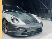 CONVERSION BODY KIT for PORSCHE 911 992.1 CARRERA 2019 - 2023 to 992.2 GT3

Set includes:
Front Bumper Assembly
Hood / Bonnet
Side Skirts
Rear Spoiler
Rear Bumper
Rear Diffuser
Muffler With Valves
Exhaust Tips

Material: Dry Carbon

NOTE: Professional installation is required