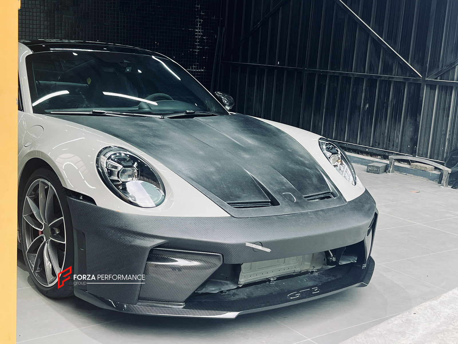 CONVERSION BODY KIT for PORSCHE 911 992.1 CARRERA 2019 - 2023 to 992.2 GT3

Set includes:
Front Bumper Assembly
Hood / Bonnet
Side Skirts
Rear Spoiler
Rear Bumper
Rear Diffuser
Muffler With Valves
Exhaust Tips

Material: Dry Carbon

NOTE: Professional installation is required