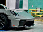 CONVERSION BODY KIT for PORSCHE 911 992.1 CARRERA 2019 - 2023 to 992.2 GT3

Set includes:
Front Bumper Assembly
Hood / Bonnet
Side Skirts
Rear Spoiler
Rear Bumper
Rear Diffuser
Muffler With Valves
Exhaust Tips

Material: Dry Carbon

NOTE: Professional installation is required