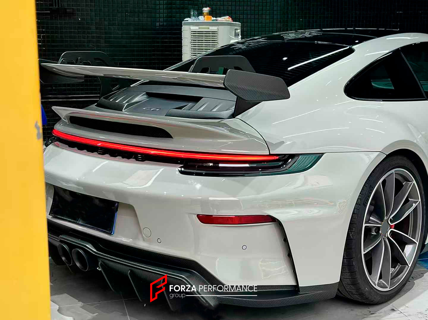 CONVERSION BODY KIT for PORSCHE 911 992.1 CARRERA 2019 - 2023 to 992.2 GT3

Set includes:
Front Bumper Assembly
Hood / Bonnet
Side Skirts
Rear Spoiler
Rear Bumper
Rear Diffuser
Muffler With Valves
Exhaust Tips

Material: Dry Carbon

NOTE: Professional installation is required