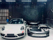 CONVERSION BODY KIT for PORSCHE 911 992.1 CARRERA 2019 - 2023 to 992.2 GT3

Set includes:
Front Bumper Assembly
Hood / Bonnet
Side Skirts
Rear Spoiler
Rear Bumper
Rear Diffuser
Muffler With Valves
Exhaust Tips

Material: Dry Carbon

NOTE: Professional installation is required