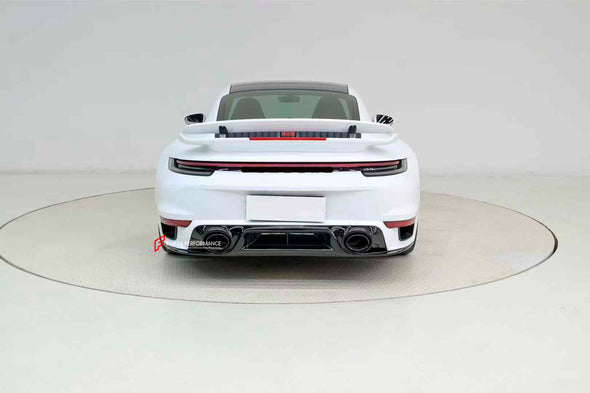 CONVERSION BODY KIT for PORSCHE 911 992 CARRERA 2019 - 2023 to TURBO SPORT DESIGN

Set includes:

Front Bumper
Front Lip
Side Skirts

Rear Diffuser

Rear Bumper
Rear Spoiler

Material: PP

Production time: 14 days

NOTE: Professional installation is required

Payment ►
Visa

Mastercard

PayPal with a credit card (add 4.4% at checkout)
Payoneer
Cryptocurrency
Shipment ►
By express DHL/UPS/TNT/FedEx
To the local international airport
Special line by air
Special line by the sea
To Europe and the UK by train

P