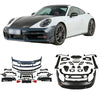 CONVERSION BODY KIT for PORSCHE 911 992 CARRERA 2019 - 2023 to TURBO SPORT DESIGN  Set includes:  Front Bumper Front Lip Side Skirts Rear Diffuser Rear Bumper Rear Spoiler