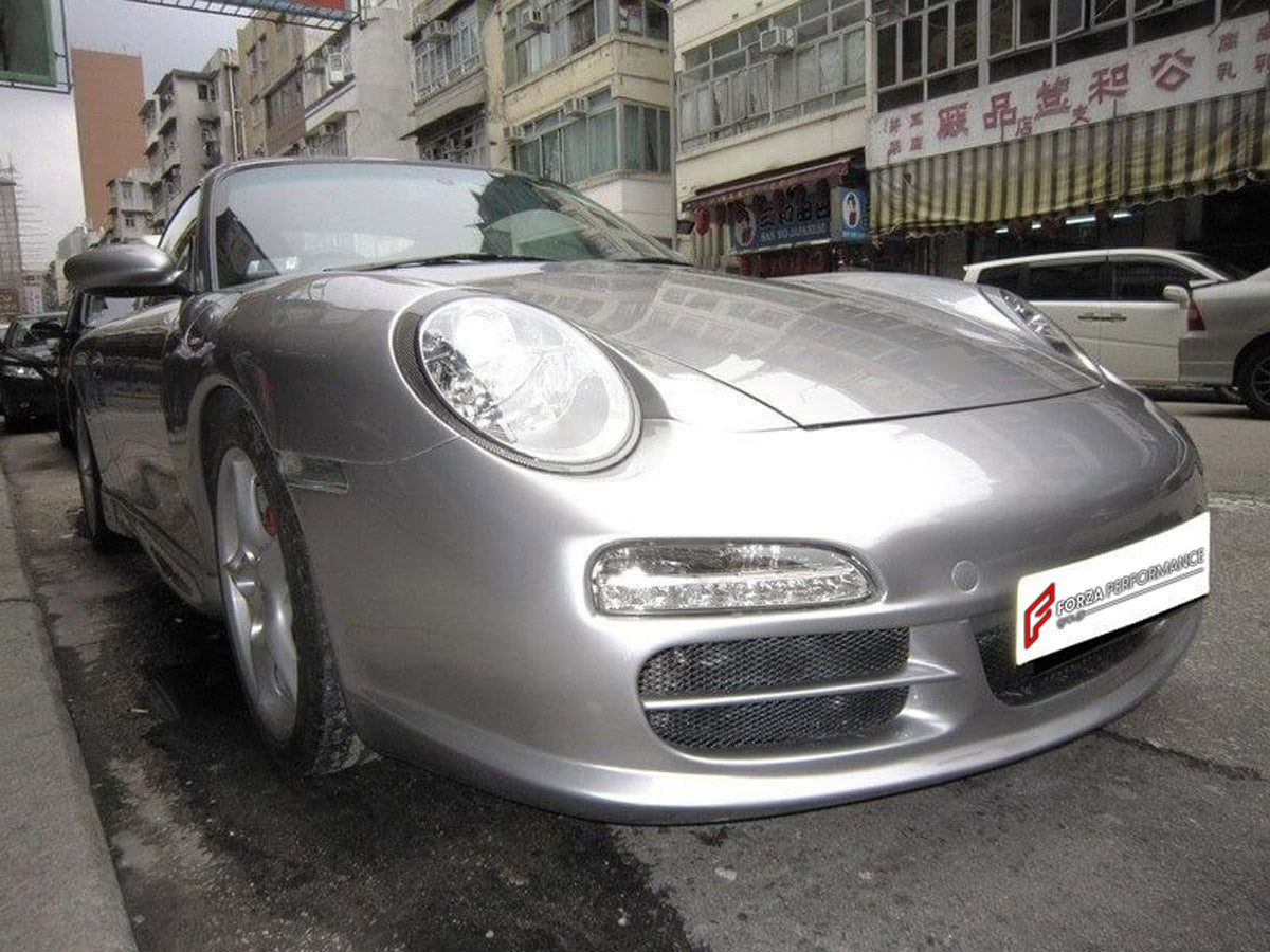 CONVERSION UPGRADE FACELIFT OLD TO NEW BODY KIT for Porsche 911 996 Carrera to 911 997
Set includes:

Front Bumper
Headlight
Front Fender
LED Fog Light
Signal Light
Material: Fiberglass

NOTE: Professional installation is required.