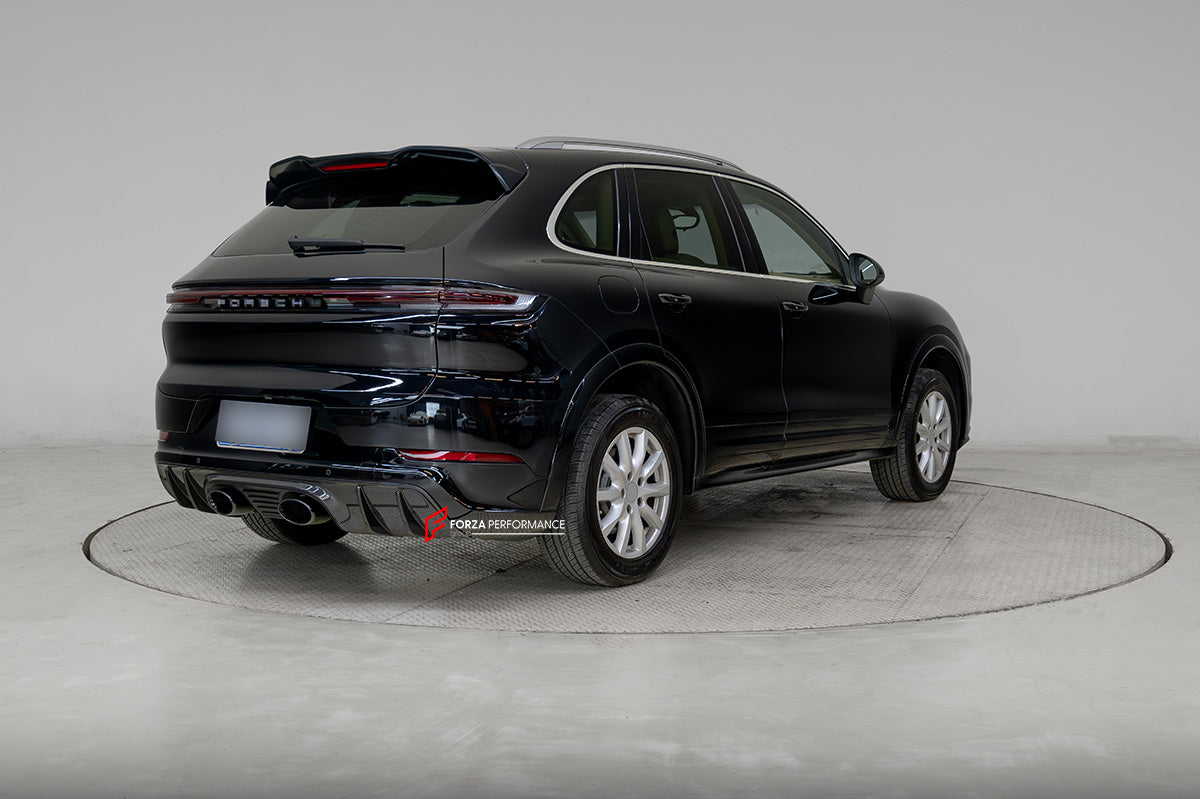 CONVERSION BODY KIT for PORSCHE CAYENNE 958.2 2015 - 2018 to 9Y0.2 TURBO GT 2023+

Set includes:

Front Bumper Assembly
Front Grille

Fender Flares
Side Skirts
Trunk
Tail Lights
Rear Bumper
Rear Diffuser

Exhaust Tips

Material: Plastic, Stainless steel.
