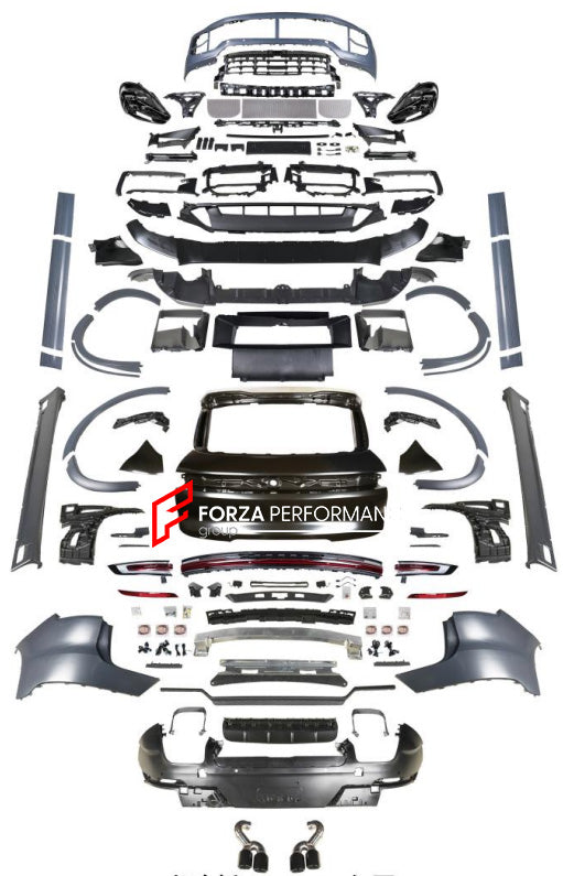 CONVERSION BODY KIT for PORSCHE CAYENNE 958.2 2015 - 2018 to 9Y0.2 GTS SD 2023+

Set includes:

Front Bumper Assembly
Front Grille

Fender Flares
Side Skirts
Trunk
Tail Lights
Rear Bumper
Rear Diffuser

Exhaust Tips

Material: Plastic, Stainless steel.

NOTE: Professional installation is required.

CONTACT US FOR PRICING.

Why “Contact Us for Pricing”?

We don’t display fixed prices because our goal is to offer you the most competitive deal possible. Product costs often decrease over time, and by requesting
