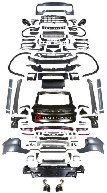CONVERSION BODY KIT for PORSCHE CAYENNE 958.2 2015 - 2018 to 9Y0.2 TURBO 2023+

Set includes:

Front Bumper Assembly
Front Grille

Fender Flares
Side Skirts
Trunk
Tail Lights
Rear Bumper
Rear Diffuser

Exhaust Tips

Material: Plastic, Stainless steel.

NOTE: Professional installation is required.

CONTACT US FOR PRICING.

Why “Contact Us for Pricing”?

We don’t display fixed prices because our goal is to offer you the most competitive deal possible. Product costs often decrease over time, and by requesting 
