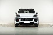 CONVERSION BODY KIT for PORSCHE CAYENNE 9Y0 FACELIFT to TURBO GT 9Y0 FACELIFT

Set includes:

Front Lip
Front Bumper Assembly
Front Grille

Fender Flares
Side Skirts
Rear Bumper
Rear Diffuser
Exhaust Tips

Material: Plastic PP

NOTE: Professional installation is required.
