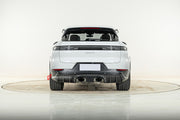 CONVERSION BODY KIT for PORSCHE CAYENNE 9Y0 FACELIFT to TURBO GT 9Y0 FACELIFT

Set includes:

Front Lip
Front Bumper Assembly
Front Grille

Fender Flares
Side Skirts
Rear Bumper
Rear Diffuser
Exhaust Tips

Material: Plastic PP

NOTE: Professional installation is required.