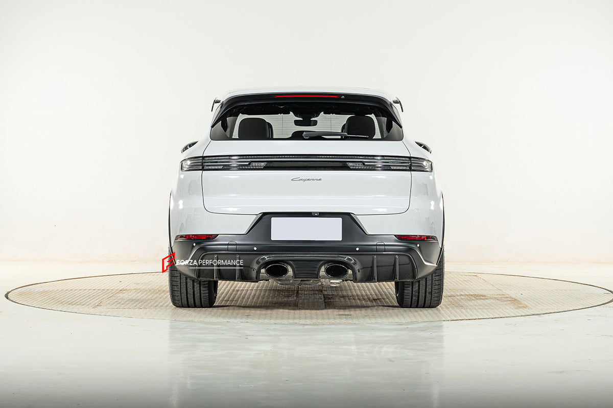 CONVERSION BODY KIT for PORSCHE CAYENNE 9Y0 FACELIFT to TURBO GT 9Y0 FACELIFT

Set includes:

Front Lip
Front Bumper Assembly
Front Grille

Fender Flares
Side Skirts
Rear Bumper
Rear Diffuser
Exhaust Tips

Material: Plastic PP

NOTE: Professional installation is required.