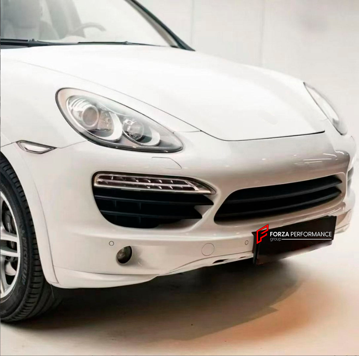 CONVERSION BODY KIT for PORSCHE CAYENNE E2 958.1 2010 - 2014 UPGRADE to CAYENNE GTS 2010 - 2014 FORZA PERFORMANCE custom fit GTS

Set includes:
Front Bumper Guard
Fender Flares
Body Side Door Moldings
Side Skirts
Rear Diffuser

Material: Plastic

NOTE: Professional installation is required.
