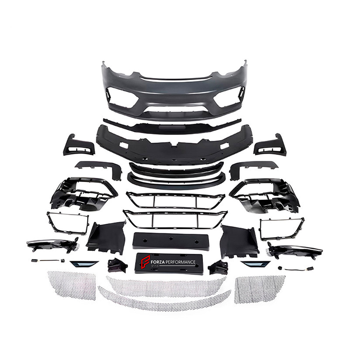 CONVERSION UPGRADE FACELIFT OLD TO NEW BODY KIT for Porsche Cayman 987 2005 - 2013 to 718 982 GT4 2016+
Set includes:

Front Lip
Front Bumper Air Vent Trims
Front Bumper Fins
Front Grille
Led Light Covers / Front Fascia Attachments
License Plate
Rear Bumper Assembly
Rear Diffuser
Material: Plastic

NOTE: Professional installation is required.
