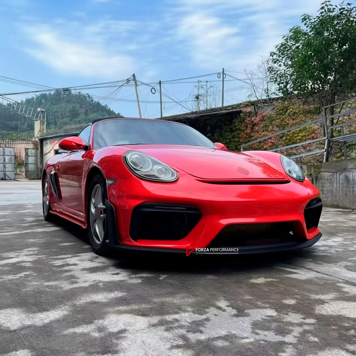 CONVERSION UPGRADE FACELIFT OLD TO NEW BODY KIT for Porsche Cayman 987 2005 - 2013 to 718 982 GT4 2016+
Set includes:

Front Lip
Front Bumper Air Vent Trims
Front Bumper Fins
Front Grille
Led Light Covers / Front Fascia Attachments
License Plate
Rear Bumper Assembly
Rear Diffuser
Material: Plastic

NOTE: Professional installation is required.
