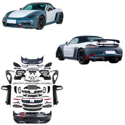 CONVERSION BODY KIT for PORSCHE CAYMAN BOXSTER 981 2012 - 2016 upgrade to 718 BOXSTER CAYMAN 982 GTS 2017 - 2025

Set includes:

Front Bumper Assembly

Headlights
Front Fenders
Side Skirts
Taillights
Rear Bumper Assembly


Material: Plastic

Note: Professional installation is required