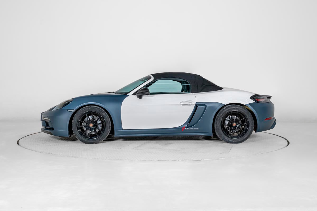 CONVERSION 718 982 GTS BODY KIT for PORSCHE CAYMAN BOXSTER 981 2012 - 2016
Set includes:

Front Bumper Assembly
Headlights
Front Fenders
Side Skirts
Taillights
Rear Bumper Assembly
Material: Plastic

NOTE: Professional installation is required.