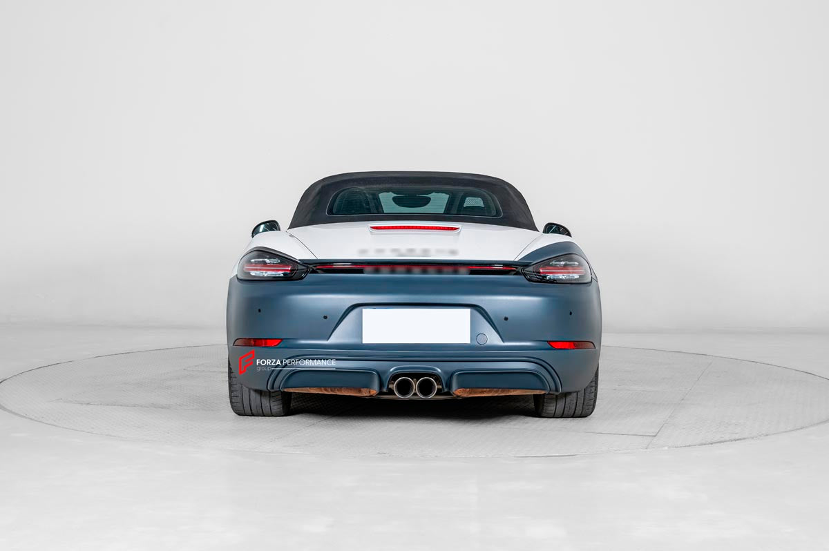 CONVERSION 718 982 GTS BODY KIT for PORSCHE CAYMAN BOXSTER 981 2012 - 2016
Set includes:

Front Bumper Assembly
Headlights
Front Fenders
Side Skirts
Taillights
Rear Bumper Assembly
Material: Plastic

NOTE: Professional installation is required.